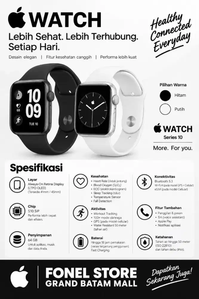 Apple watch SE 3 lagi promo di fonel store grand mall batam