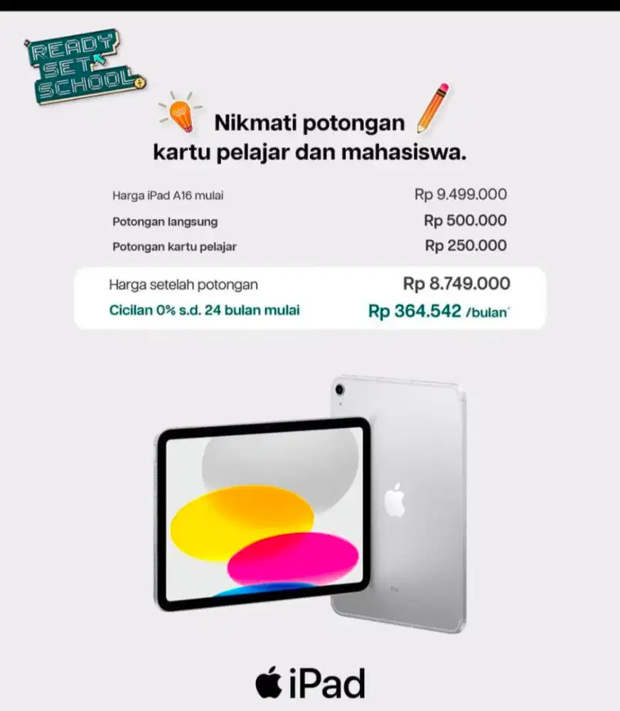 Bisa cicilan tablet ipad