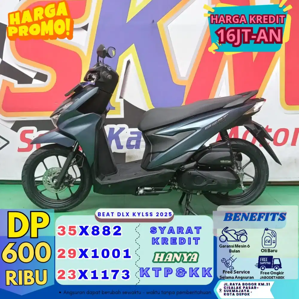 (DP 600 hanya ktp&KK) beat 2025 cash crest