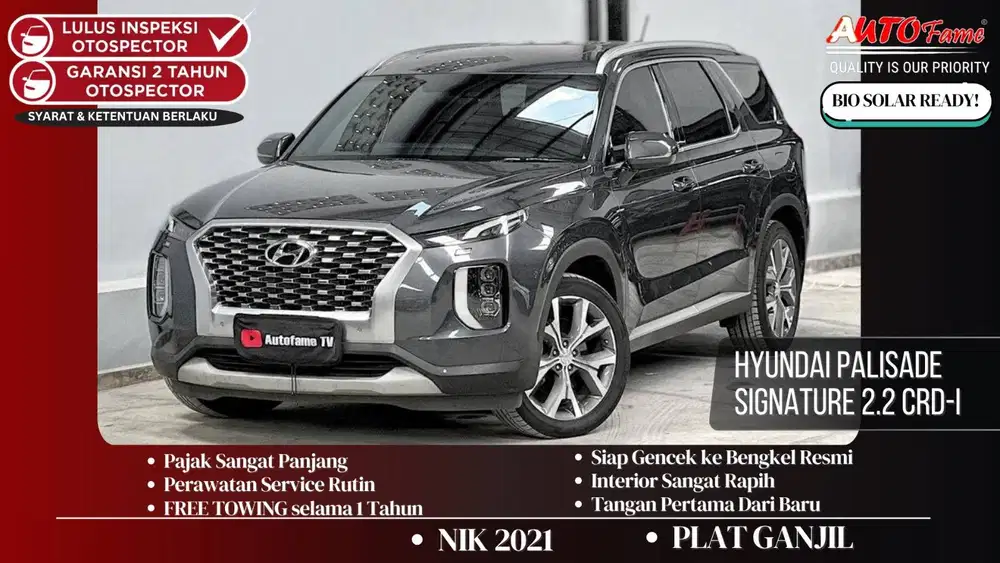 Hyundai Palisade Signature 2.2 CRD-i NIK 2021 Graphite Gray On Red