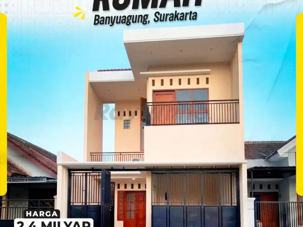 Rumah 2 Lantai Bangunan Modern di Banyuagung Dekat Terminal Solo