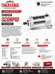 Dinamo Starter Yamaha Scorpio Merk Takayama
