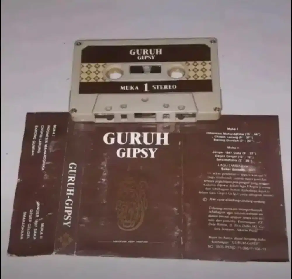 Kaset Guruh gipsy asli original kondisi nyala
