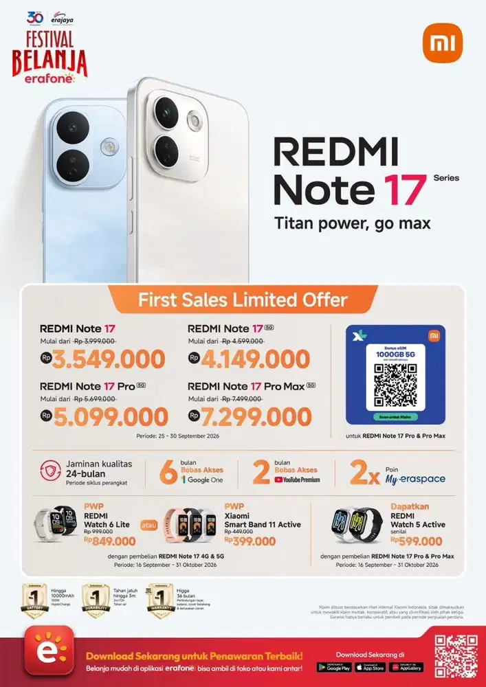 PROMO CICILAN REDMI NOTE 17 KELUARAN BARU SYARAT KTP ONLY, TANPA DP