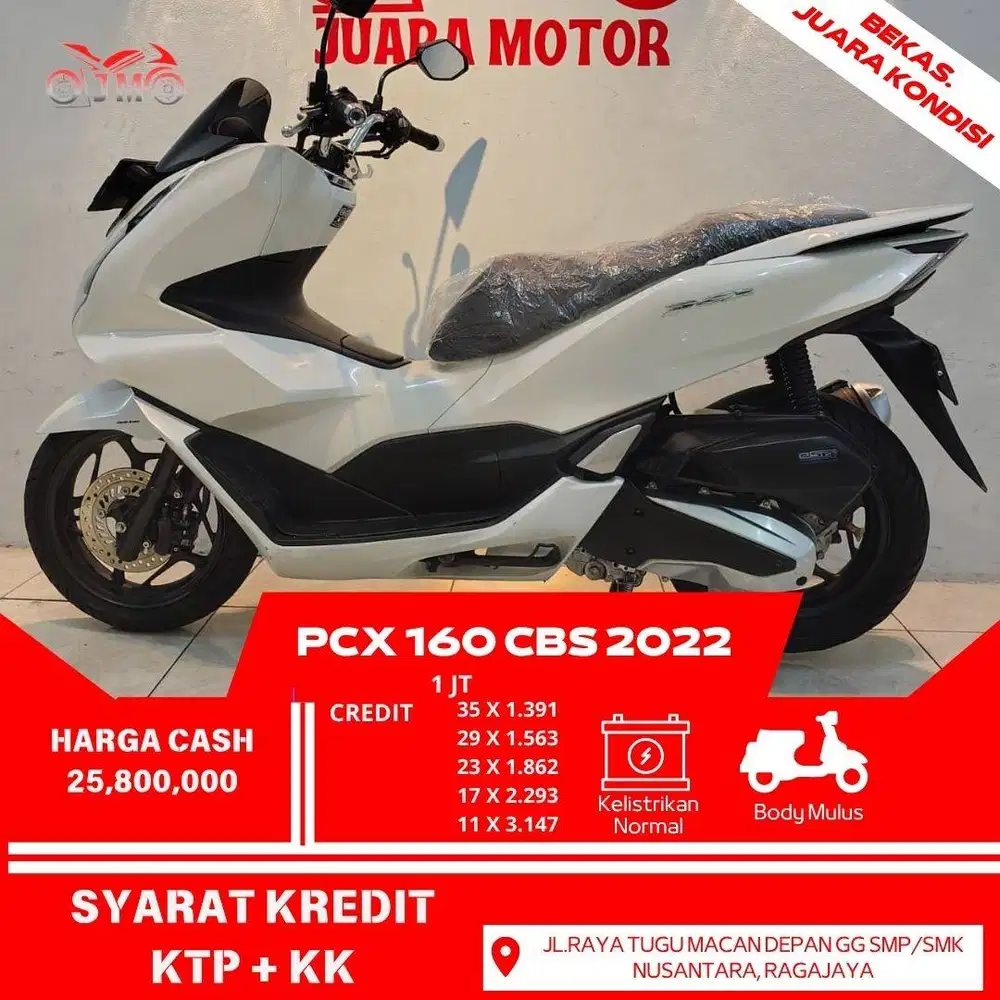 HONDA PCX 160 CBS 2022 SURAT LENGKAP BISA TUKAR TAMBAH DAN KREDIT