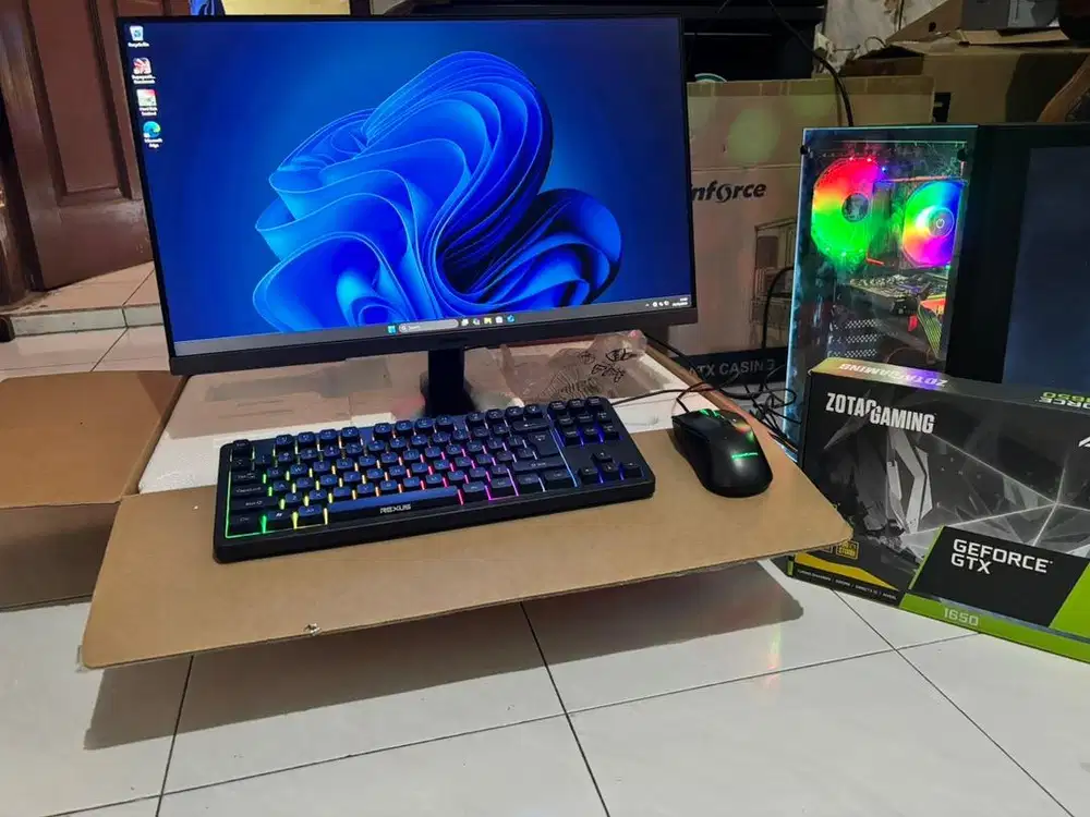 Pc Gaming Core i3 12400F Gen 12 / 16Gb Dual Channel Fullset Siap Pakai