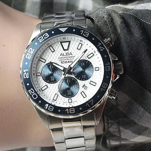 Alba AT 3909 Chronograph (PANDA BLUE)