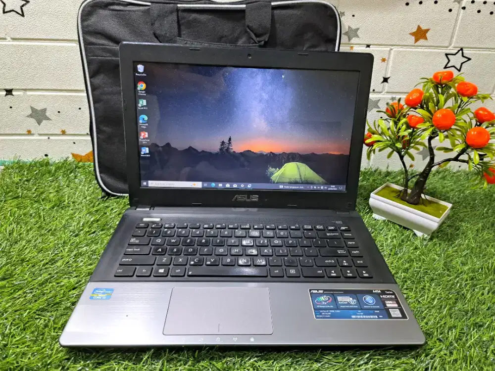 Laptop asus X45 ram 4 hdd 500 gb siap pakai
