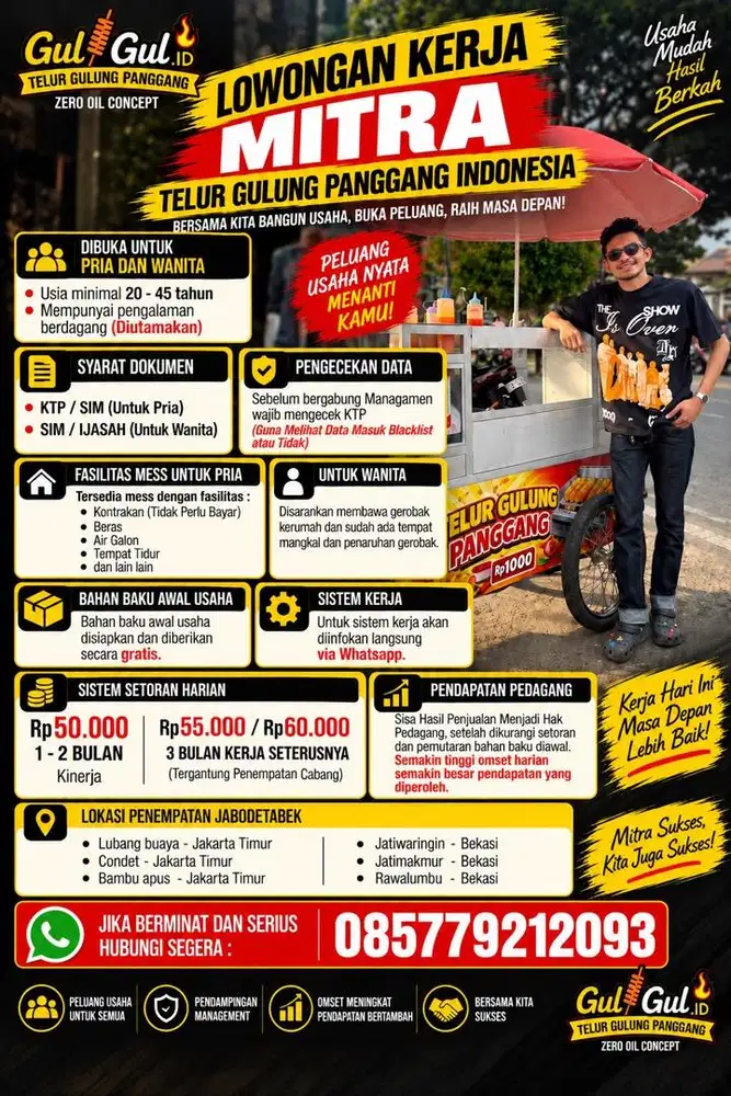 LOWONGAN MITRA TELUR GULUNG PANGGANG INDONESIA