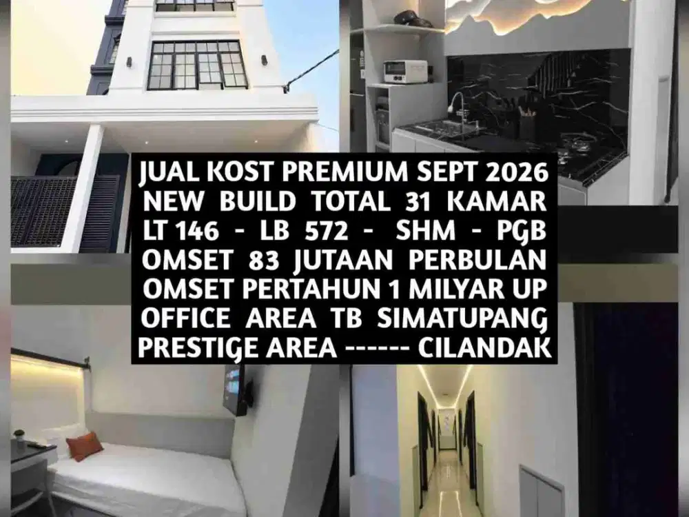 JUAL KOST KOSAN NEW BUILD PREMIUM OFFICE AREA TB SIMATUPANG CILANDAK