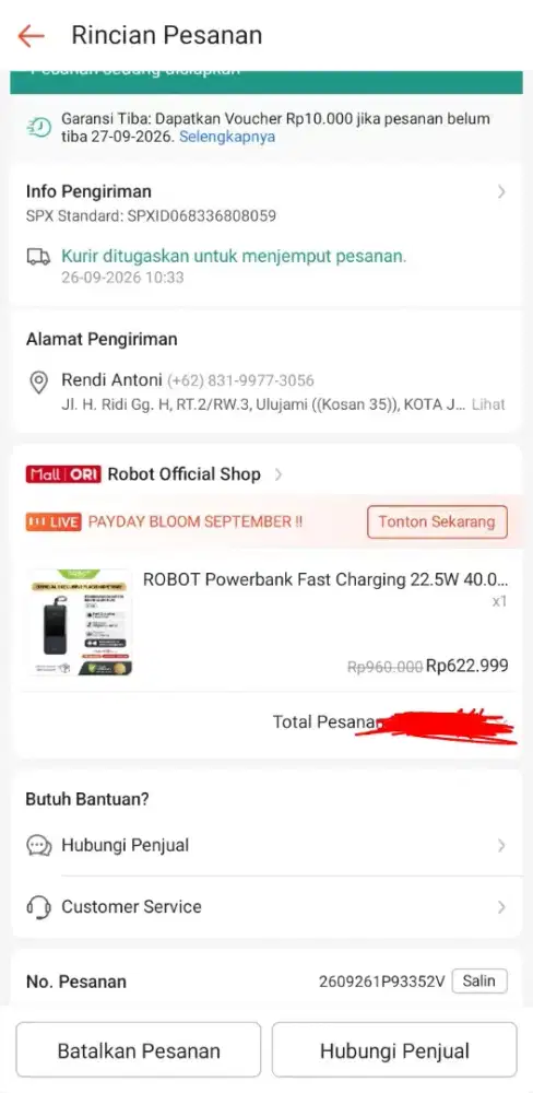 ROBOT Powerbank 22.5W 40.000mAh capacity 3 Port USB Type C RT40