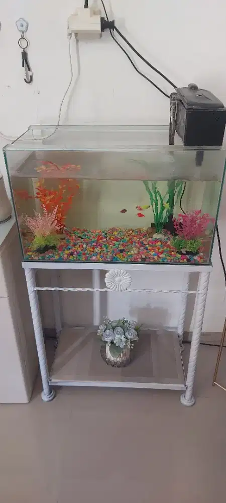AQUARIUM 1 SET KACA DAN BESI