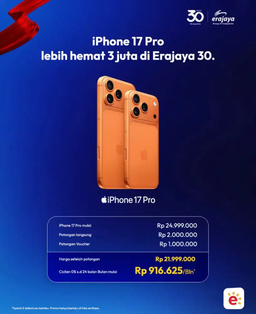 PROMO iPhone 17 Pro di Erafone Kutabumi