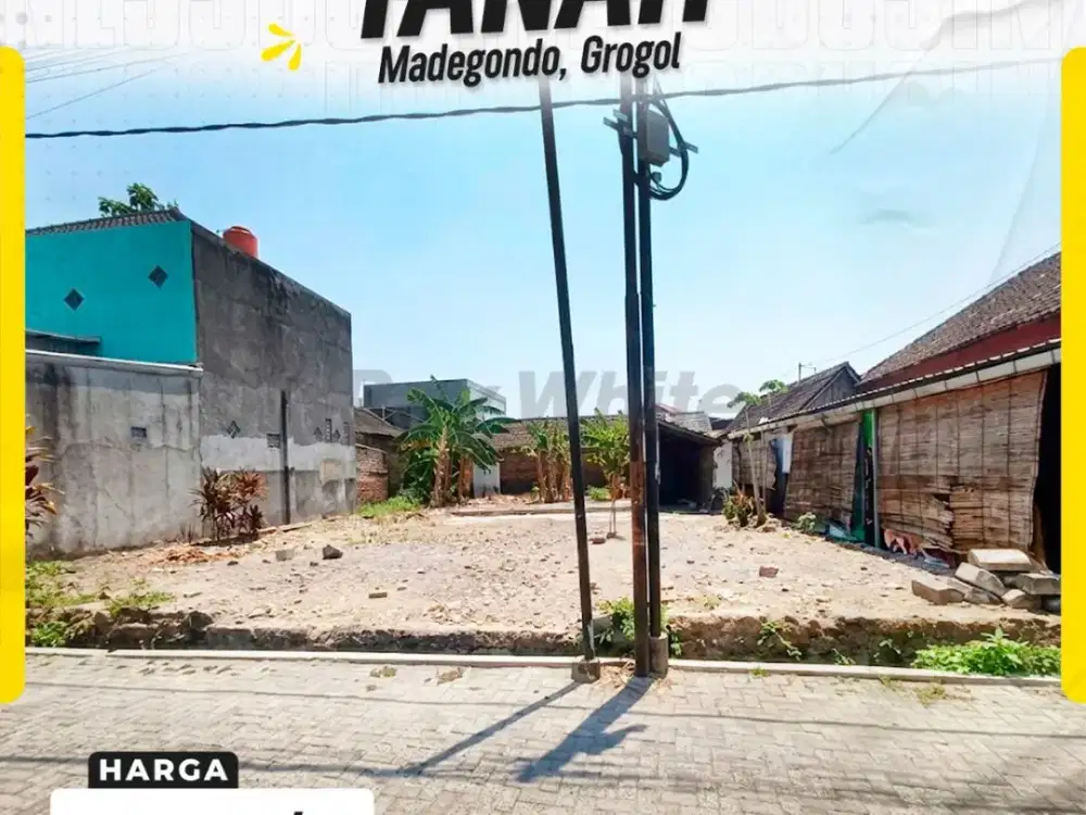 DIJUAL TANAH PEKARANGAN STRATEGIS PINGGIR JALAN UTAMA DI JL. RAYA SOEKARNO, MADEGONDO, GROGOL, SUKOHARJO (SOLO BARU)