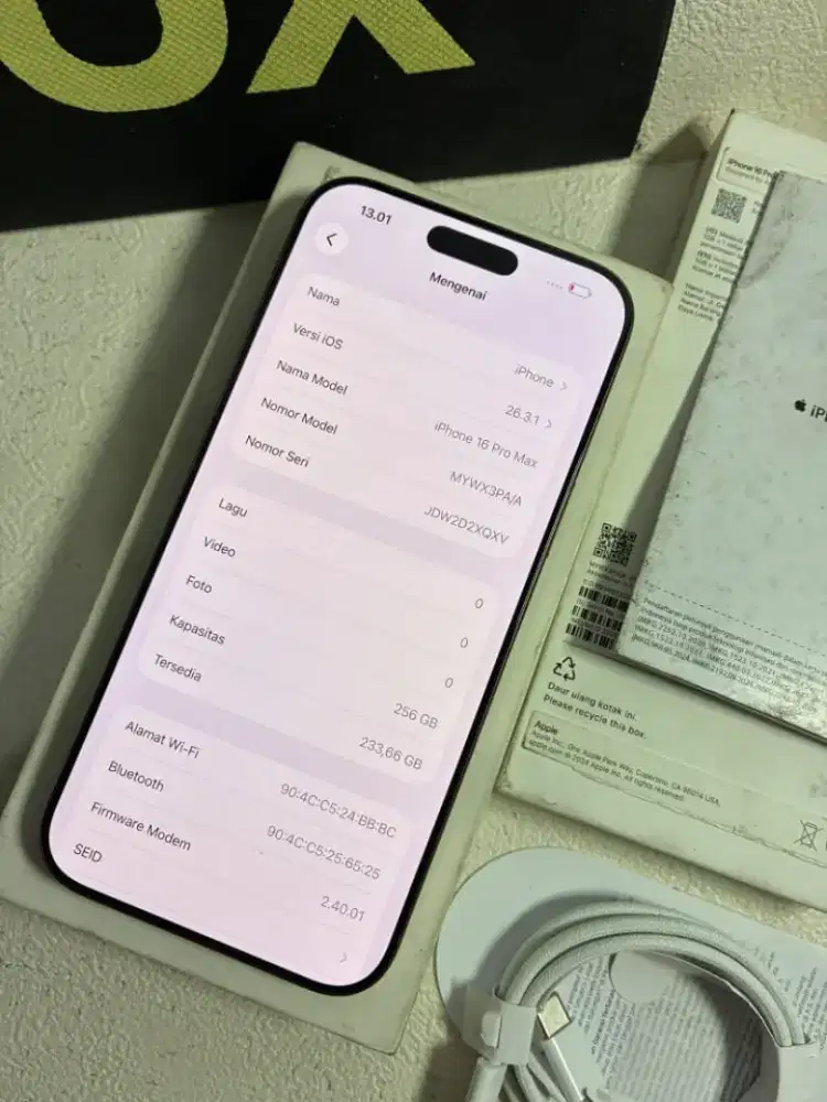 IPHONE 16 PROMAX 256GB IBOX