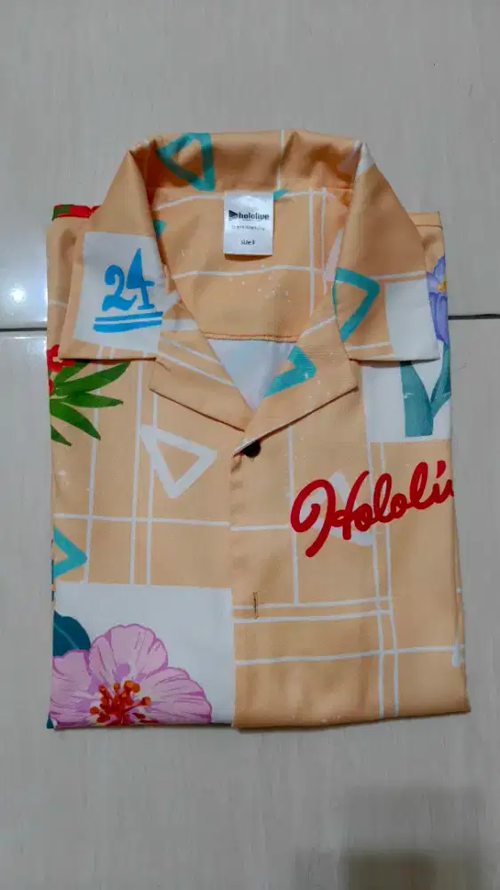 Kemeja Hololive SUPER EXPO - Aloha Shirt (Oranye) limited edition