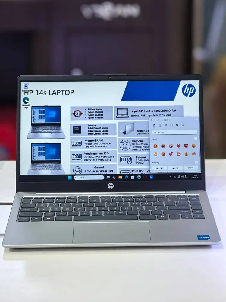 HP 14 EP0261TU EP0260TU Intel Core i3-1315U 8GB SSD 512GB W11+OH2024+M