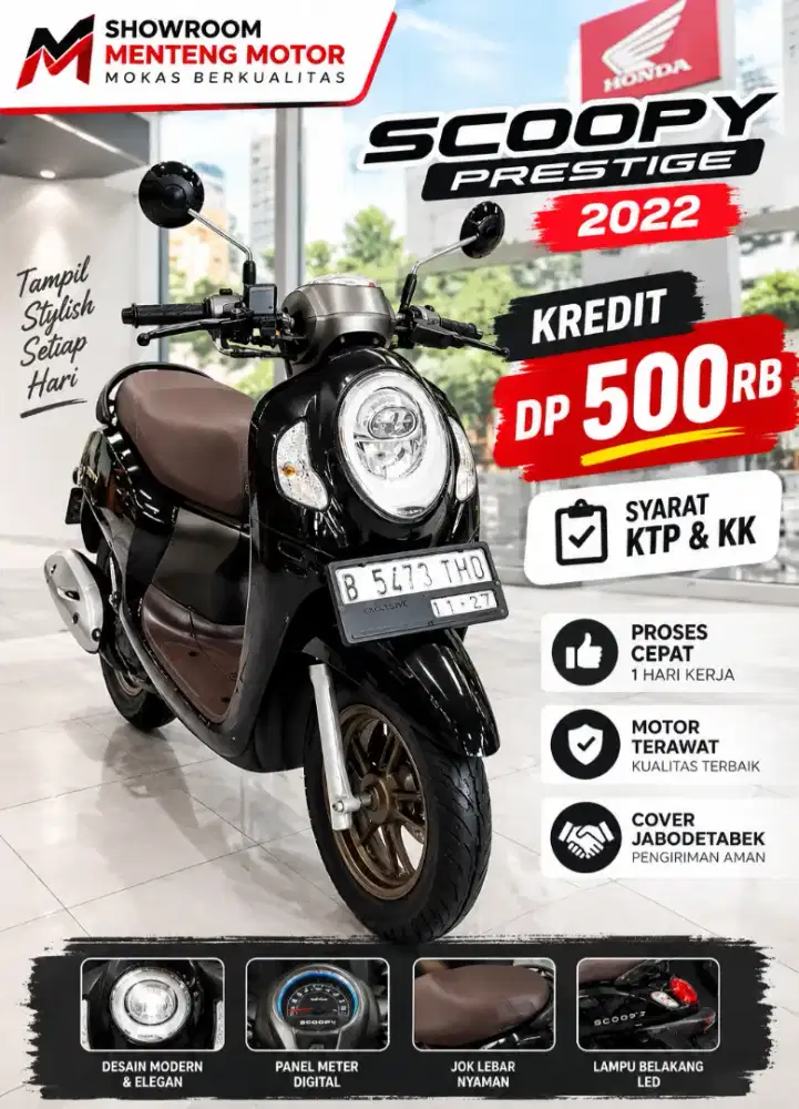 SCOOPY PRESTIGE KREDIT DP MULAI 500RIBU