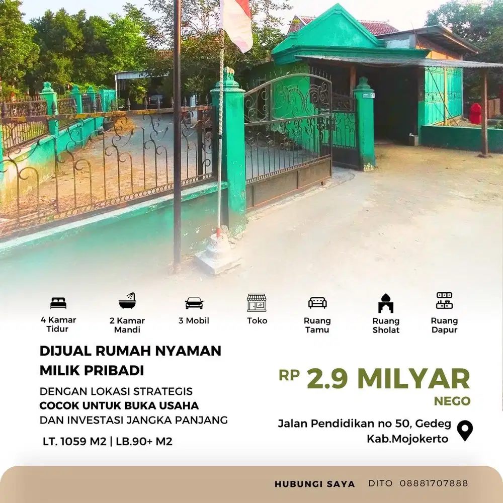RUMAH LUAS COCOK UNTUK USAHA