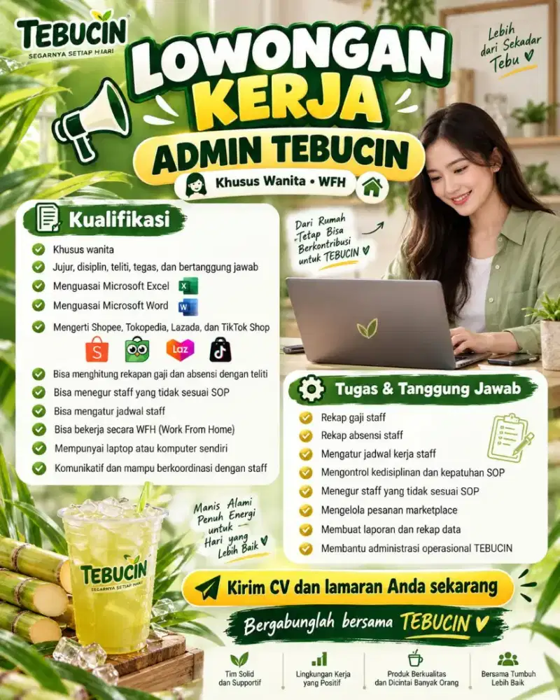 Lowongan kerja admin bisa wfh