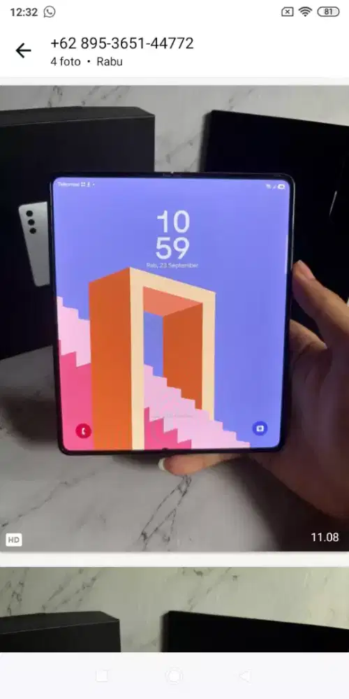 Samsung Z Fold 5 1tb Black Resmi Sein, Fullset Mulus Ada Minus