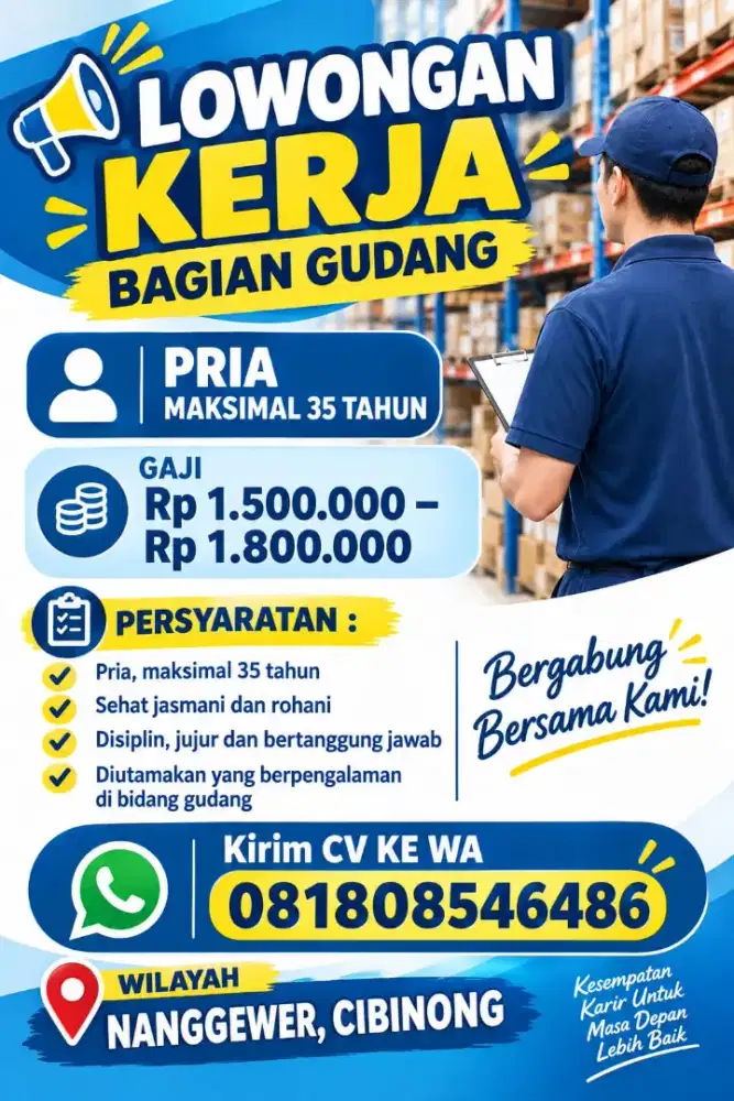 Lowongan Kerja Bag.Gudang