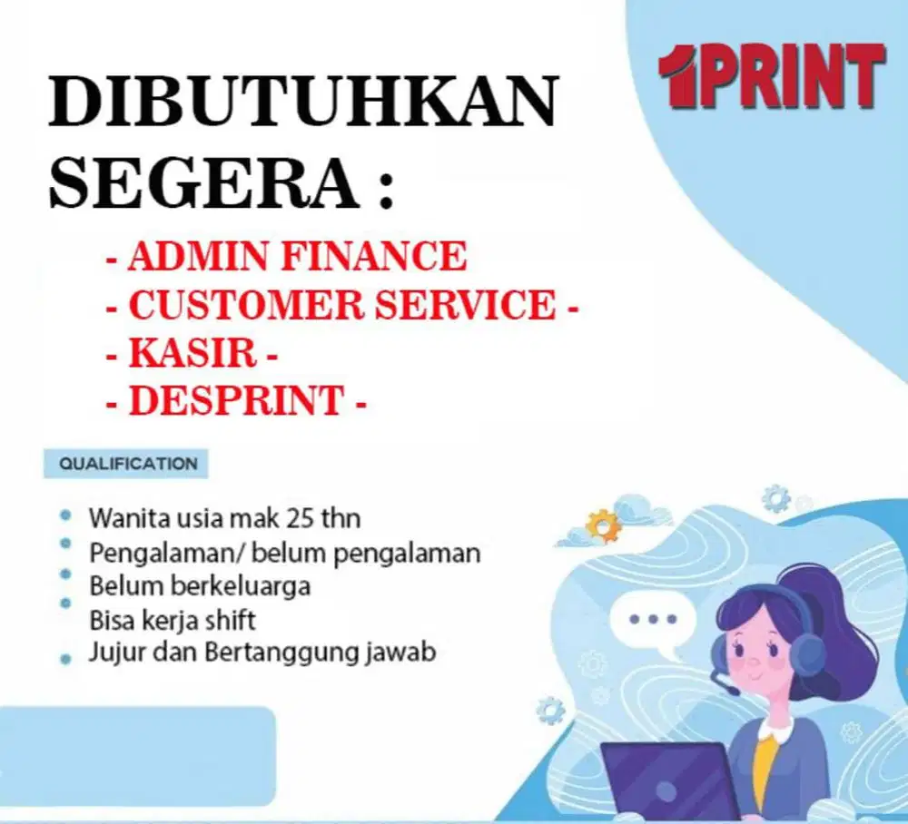 Dibutuhkan customer service