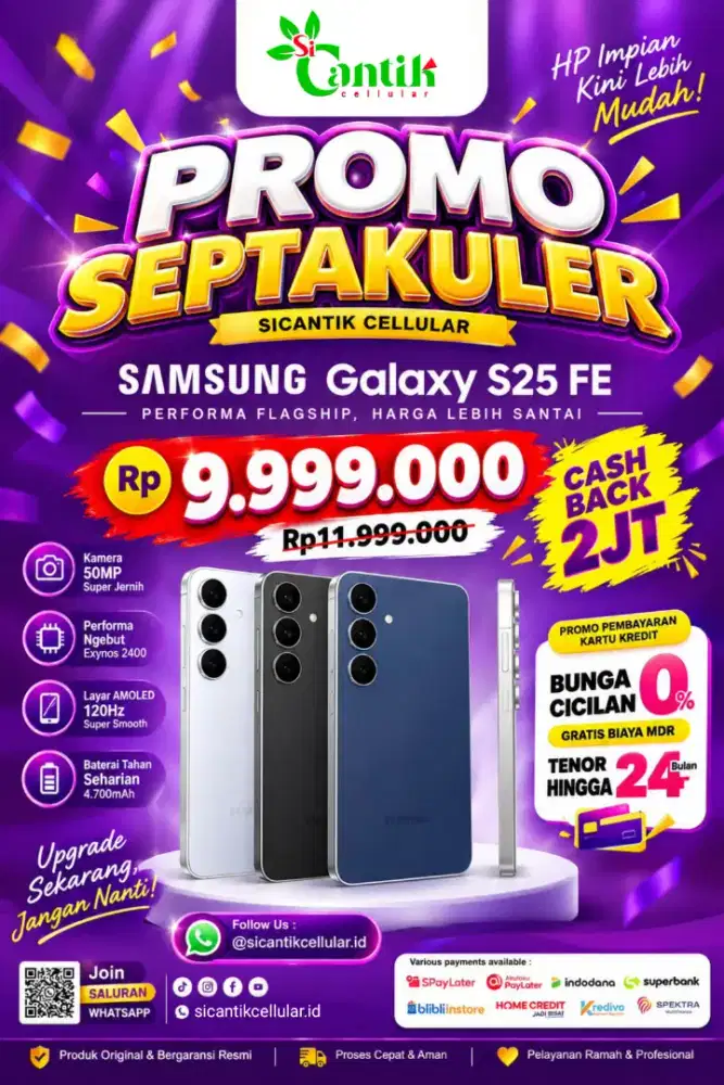 Galaxy S25 FE CASHBACK 2JT TERBATAS