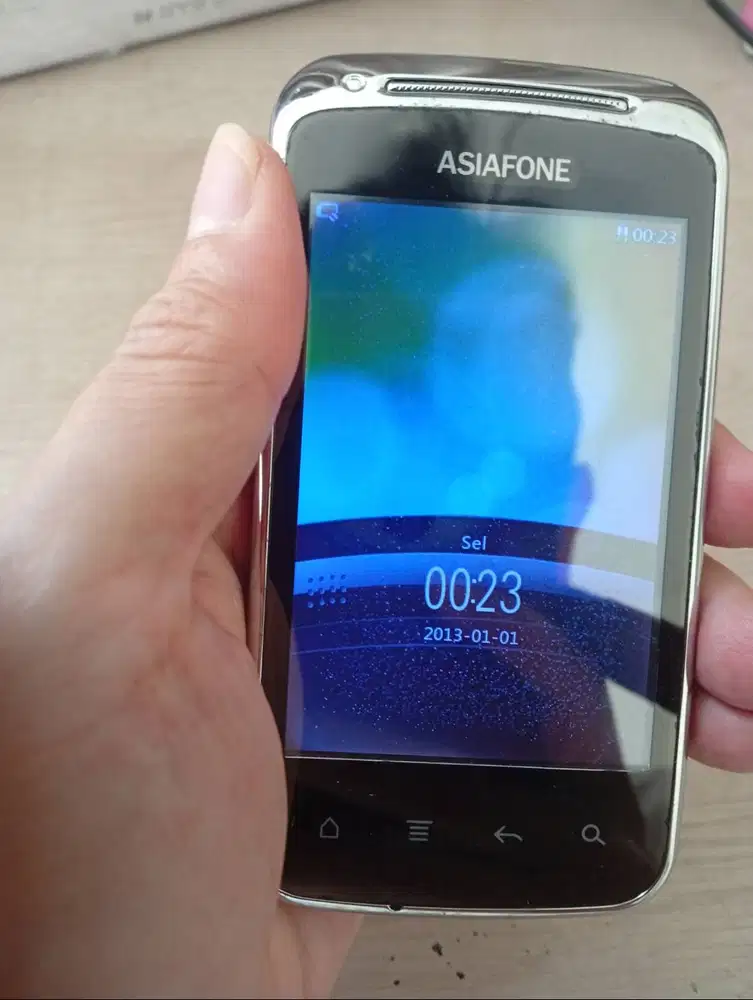HP Jadul Asiafone AF999 Fullset Mulus - HP Layar Sentuh Antena TV