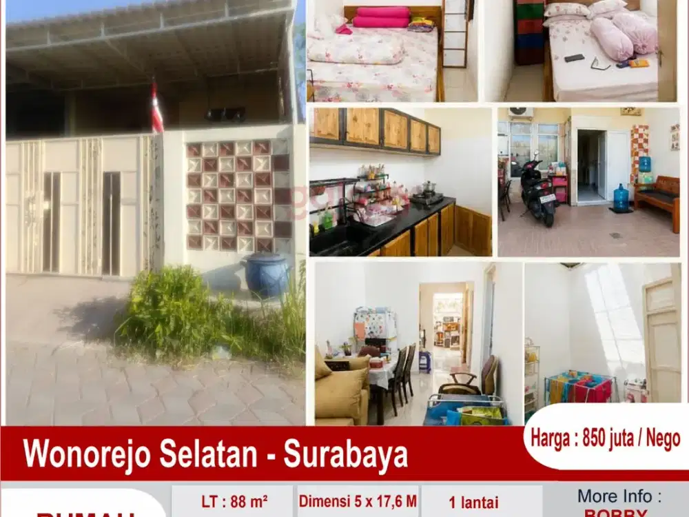 Rumah 1 Lantai Daerah Wonorejo Selatan Surabaya