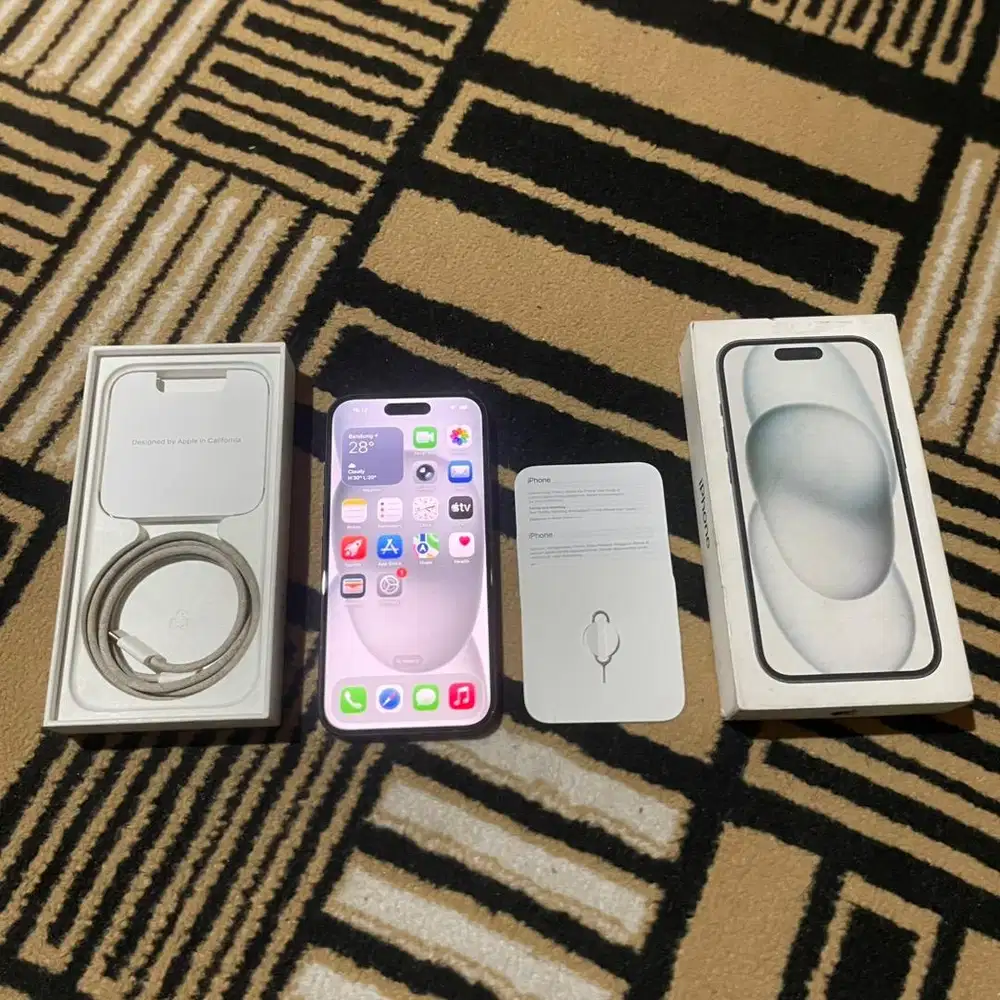 iPhone 15 128gb Garansi iBox Black Fullset Original
