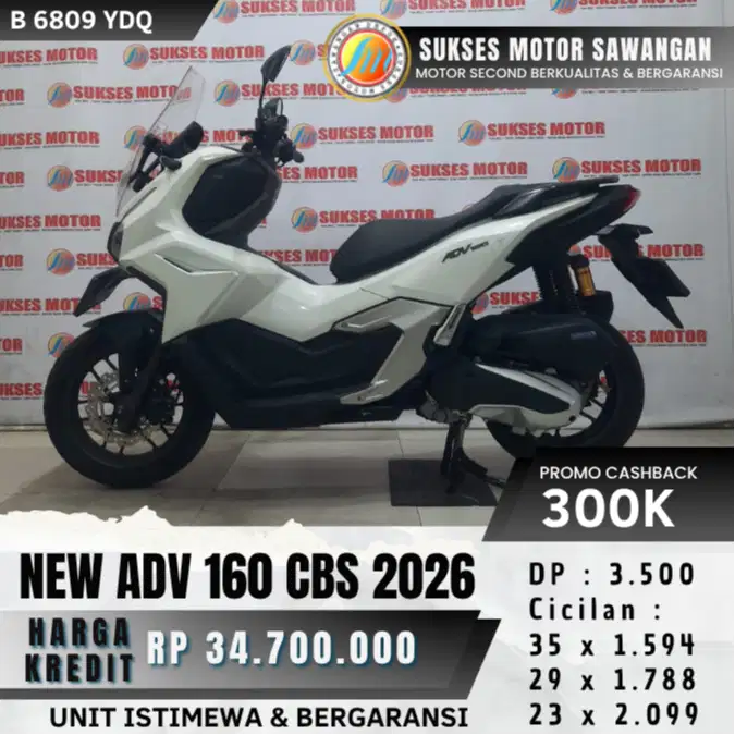 MULUS ISTIMEWA HONDA NEW ADV 160 CBS TH 2026 PUTIH BISA CASH KREDIT
