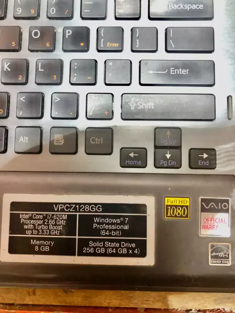 Laptop Sony Core i7 Ram 8/256Gb