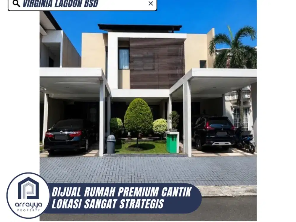DIJUAL RUMAH MEWAH LINGKUNGAN ASRI DI VIRGINIA LAGOON BSD (DMB73)