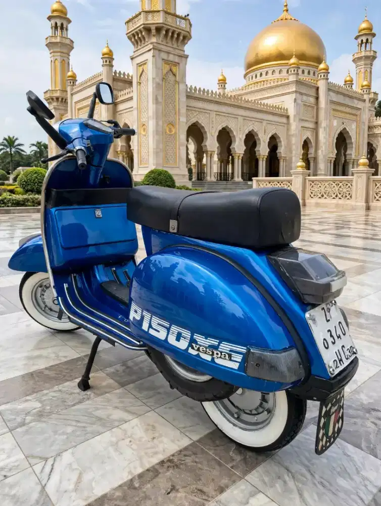 Vespa px biru mtalik
