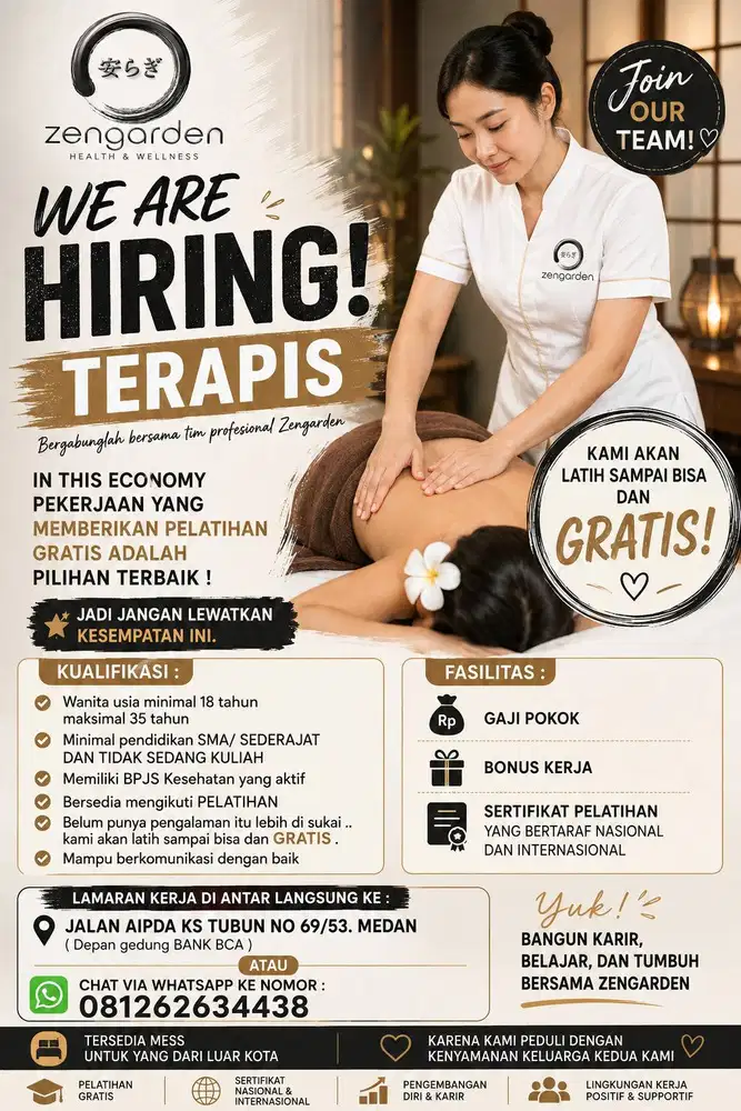LOWONGAN KERJA – TERAPIS