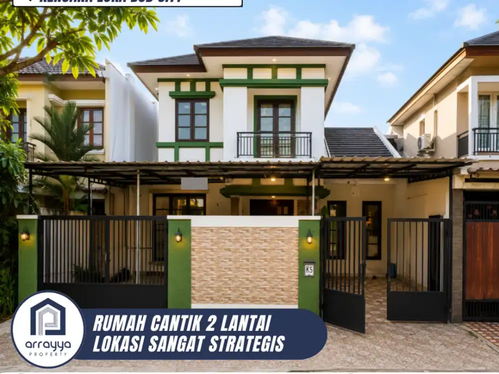 DIJUAL RUMAH CANTIK MODERN LINGKUNGAN ASRI DI KENCANA LOKA BSD (ARB58)