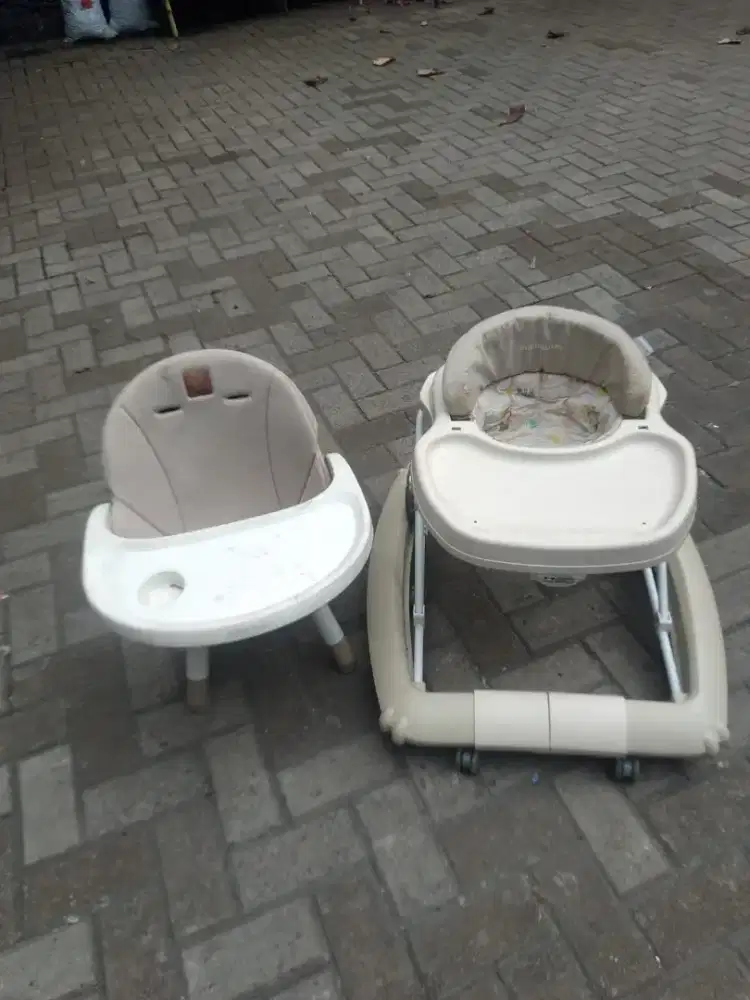 JUAL MURAH SET BABY WALKER & KURSI MEJA MAKAN BAYI NEGO