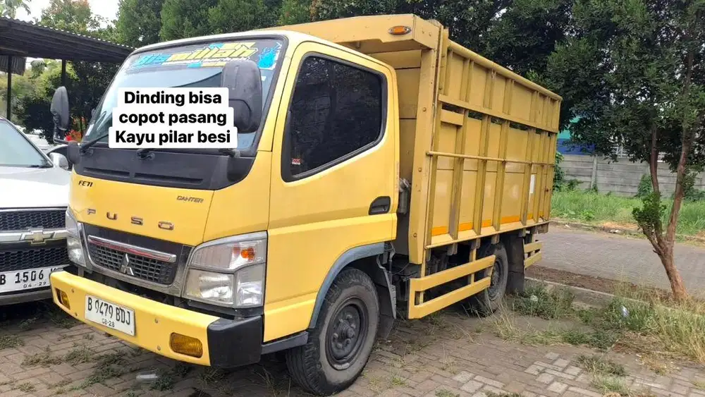 CDE Mitsubishi Coltdiesel canter engkel FE 71 bak sentral kayu 2023