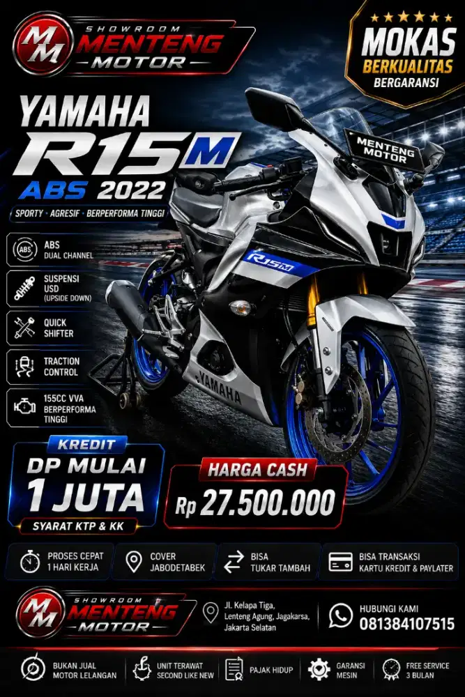 YAMAHA R15M KREDIT MURAH DP 1JUTA