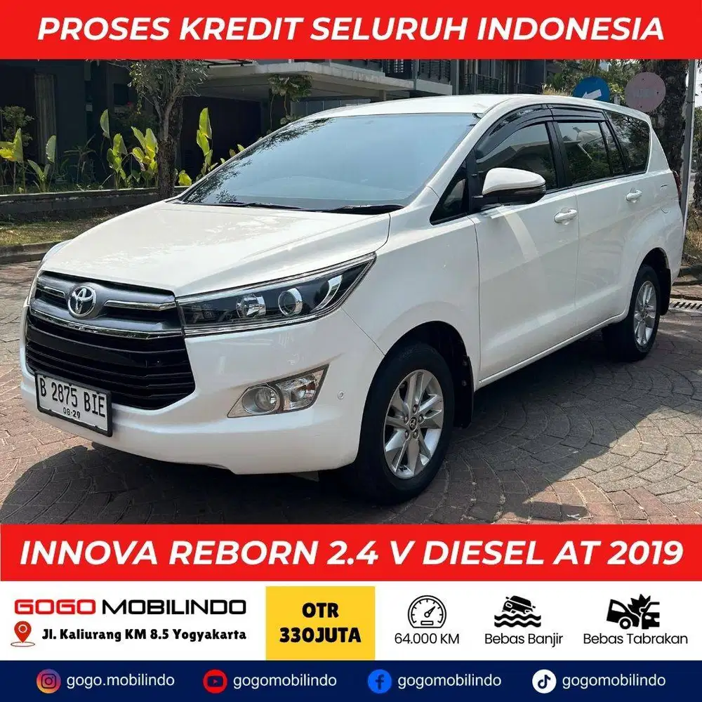 INNOVA REBORN 2.4 V DIESEL AT 2019 PUTIH PEMAKAIAN 2020 DP MINIM