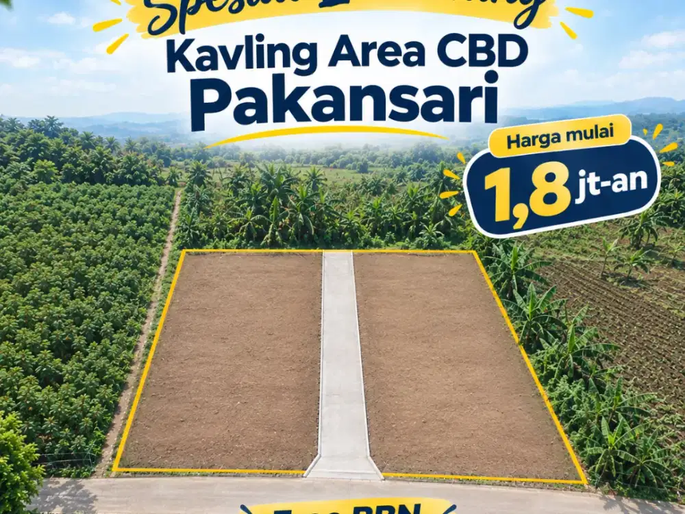 Kavling SHM Area CBD Pakansari 5 Menit Jl. tegar Beriman