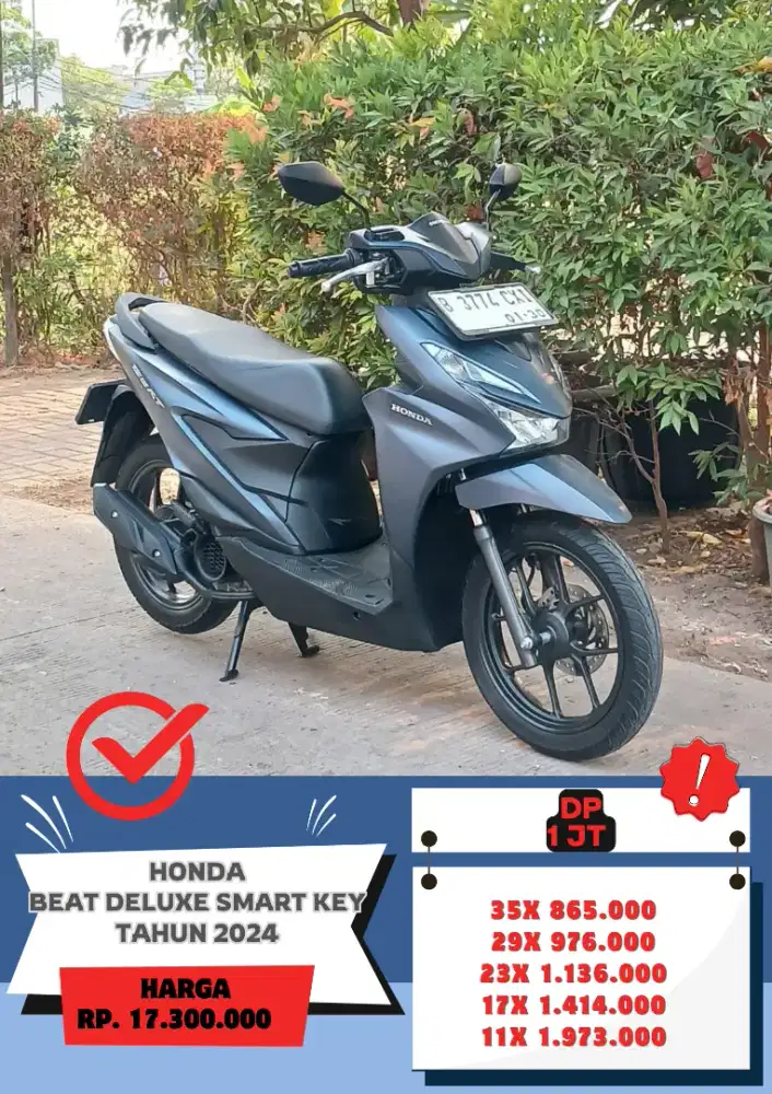 Honda Beat Deluxe Smart Key Tahun 2024 Gress Siap Pakai