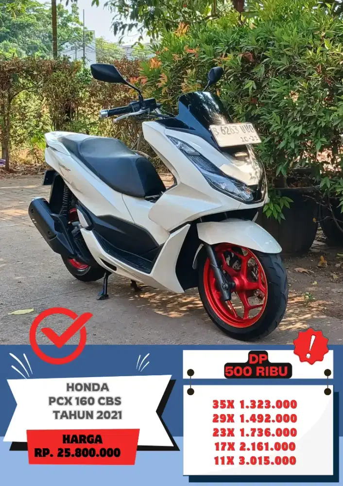 Honda PCX 160 CBS Tahun 2021 DP 500 Siap Pakai