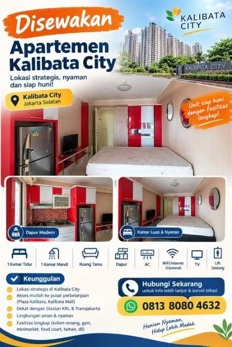 Disewakan Apartemen Full Furnished
