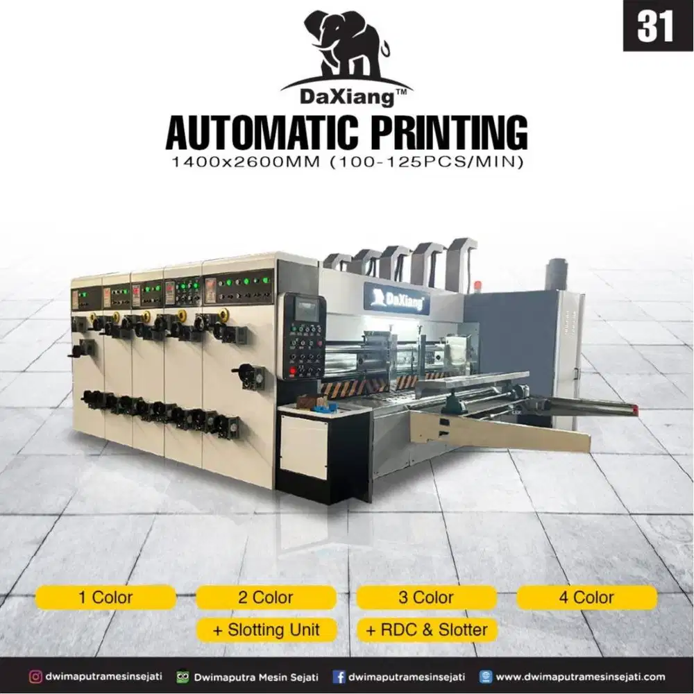Automatic Printing Machine 1400x2600mm (Design Speed: 180pcs/min)