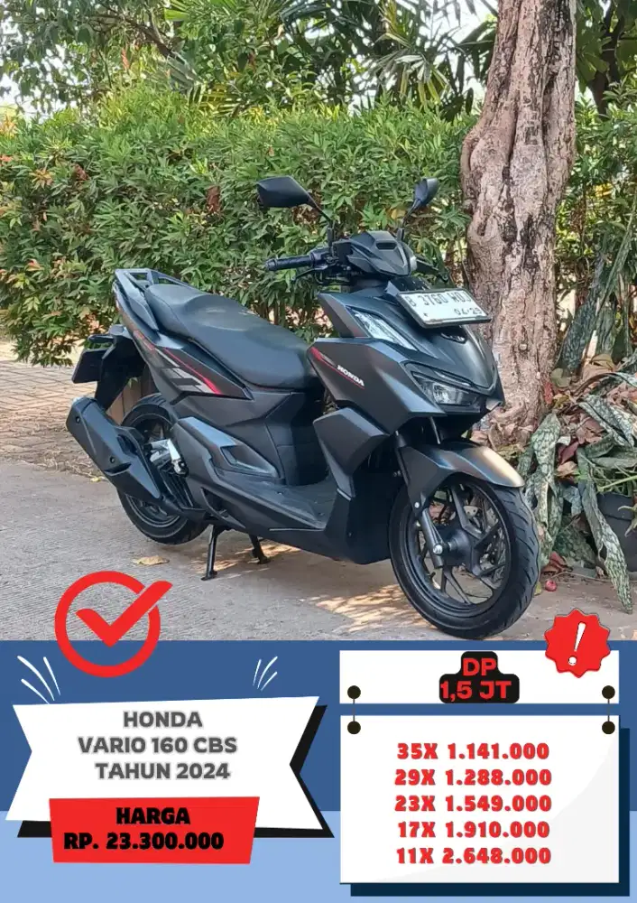 Honda Vario 160 CBS Tahun 2024 Gress Siap Pakai