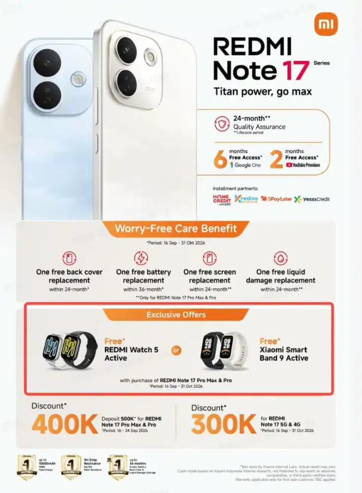 Redmi Note 17 Pro Max 8/512 Garansi Resmi