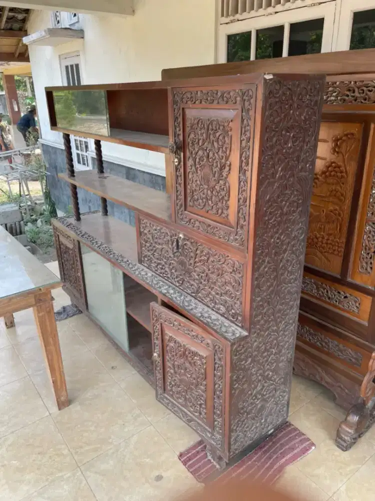jual lemari buffet jati