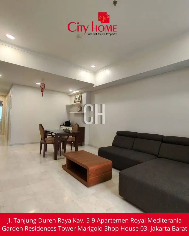 Sewa Apartemen Furnished di Royal Mediterania Garden Residences
